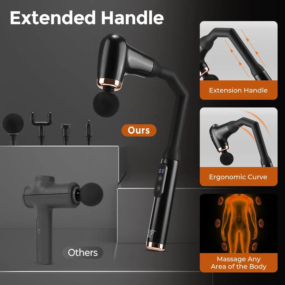 AngleGun™ – Extended Handle Massage Gun